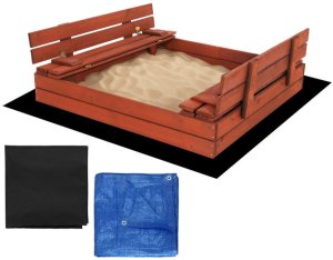 Springos Piaskownica zamykana 120x120 cm (SBP120SET02) 1