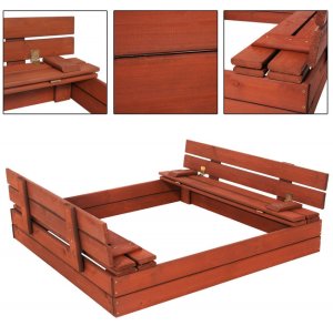 Springos Piaskownica zamykana 120x120 cm (SBP120SET02) 21