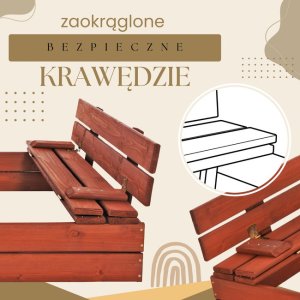 Springos Piaskownica zamykana 120x120 cm (SBP120SET02) 5