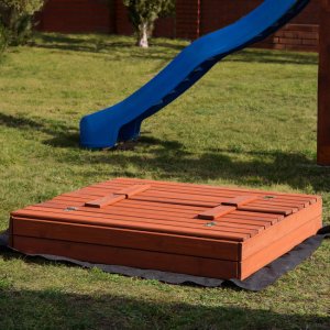 Springos Piaskownica zamykana 120x120 cm (SBP120SET02) 9