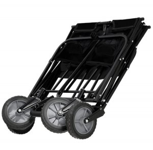 Wózek ogrodowy, turystyczny, plażowy składany 80 kg czarny UNIWERSALNY 7