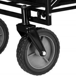 Wózek ogrodowy, turystyczny, plażowy składany 80 kg czarny UNIWERSALNY 10