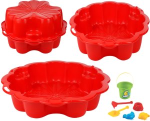 DUŻA PODWÓJNA PIASKOWNICA STOKROTKA 6 KOL + GRATIS 5