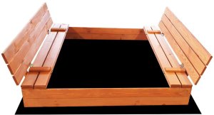 4IQ Bonus Orbis Smėlio dėžė, 140 x 140 cm, su dangčiu, ruda 2