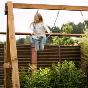 Huśtawka plastikowa - niebieska 25446 11