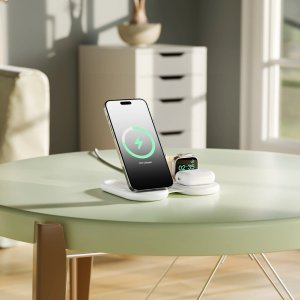 Alogic PackAway 3-in-1 Qi2 Wireless Charging Stand White 3