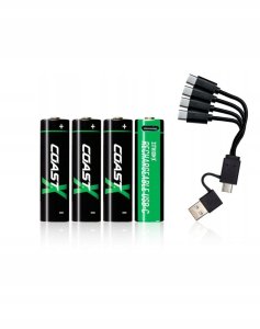 1x4 Coast Zithion-X Mignon AA Akku, USB-C Ladeanschl 1