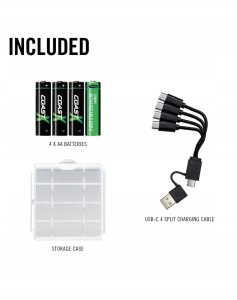 1x4 Coast Zithion-X Mignon AA Akku, USB-C Ladeanschl 2