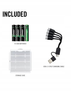 Coast 1x4 Zithion-X Micro AAA akumulator USB-C gniazdo ładowania 2