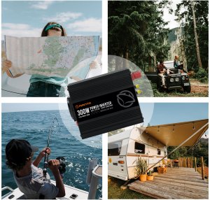 Przetwornica samochodowa 12V/24V na 230V 300/600W Manta MPI300M 3