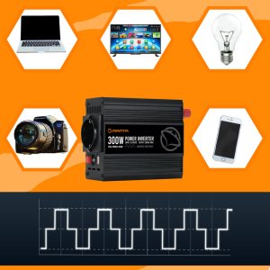 Przetwornica samochodowa 12V/24V na 230V 300/600W Manta MPI300M 5