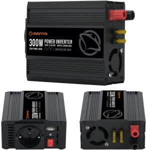 Przetwornica samochodowa 12V/24V na 230V 300/600W Manta MPI300M 7