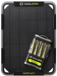 Goal Zero GUIDE 12 + NOMAD 5, Black, Green, Digital camera, Flashlight, Mobile phone/Smartphone, Tablet, CE, FCC, Nickel-Metal Hydride (NiMH), 2500 mAh, Solar, USB 1