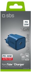 Ładowarka sieciowa SBS TETRGAN1C20B 20W GaN z Power Delivery - niebieska 3