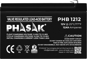 Bateria do Zasilacz awaryjny UPS Phasak PHB 1212 12 Ah 12 V 2