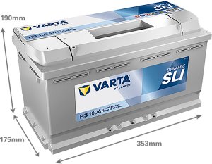 Akumulator Varta BATTERY VARTA SD 600402083 H3 100AH/830A 2