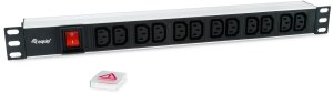Equip 333318 rozdzielacz zasilania PDU 12 x gniazdo sieciowe 1U Czarny, Srebrny 4