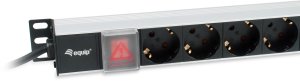 Equip 333308 rozdzielacz zasilania PDU 8 x gniazdo sieciowe 1U Czarny, Srebrny 2