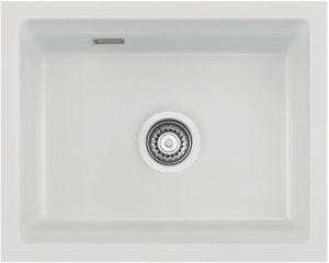 Systemceram Kara 50 U Satin, zlewozmywak ceramiczny, korek manualny 1