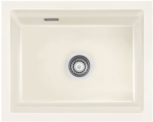 Systemceram Kara 50 U Magnolia, zlewozmywak ceramiczny, korek manualny 1