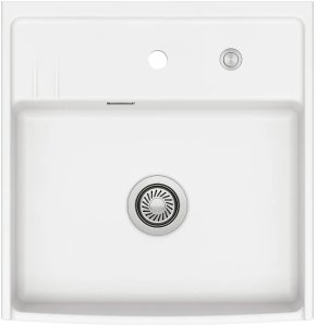 Systemceram Kentro 60 zlewozmywak ceramiczny, Polar, korek manualny 1