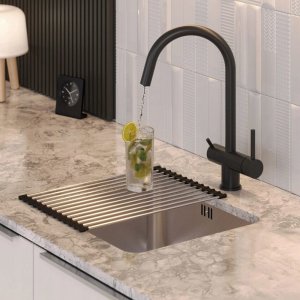 Bateria kuchenna Quadron Sink faucet with connection for water filter CAREN, 3623512_BLM, carbon black 4