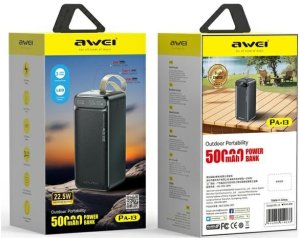 Powerbank Awei AWEI PowerBank PA-13 50000mAh 22.5W czarny/black 2