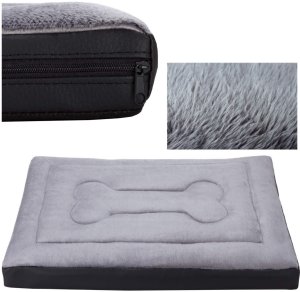 Welsti Legowisko materac dla psa szary futerko kość M 70x50 wigofil 10