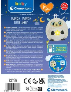 Interaktyvus žaislas migdukas Clementoni baby Twinkle Twinkle Little Sheep 8