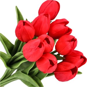 TULIPANY silikonowe na WIELKANOC do wazonu STROIK sztuczne KWIATY tulipan 1