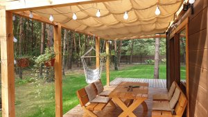 Żagiel wodoszczelny rozsuwany 1,5x5 - Beżowy 4