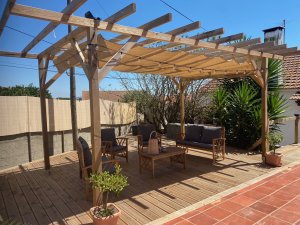 Żagiel wodoszczelny rozsuwany 2,5x5 - Beżowy 12