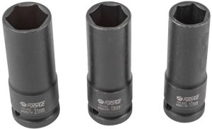 Zestaw nasadek udarowych cienkościennych 1/2" (6-kątnych) 3el. (17,19,21mm) 2