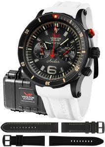 Zegarek męski Vostok Europe 6S21-510C582SW biały 1