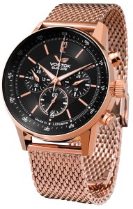 Zegarek męski Vostok Europe VK63-560B689B różowe złoto 1