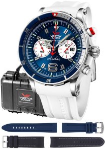 Zegarek męski Vostok Europe 6S21-510A583SW biały 1