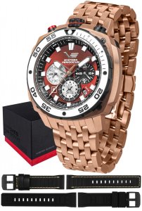 Zegarek męski Vostok Europe VK67-650E724B różowe złoto 1