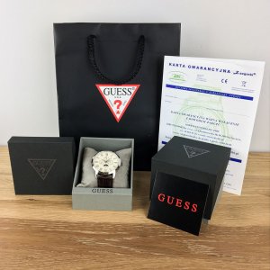 Zegarek Guess Zegarek męski Guess GW0900G4 srebrny 2