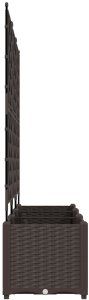 vidaXL Donice Ogrodowe Brązowy Plastik 120 x 40 x 143 cm Trwały 5