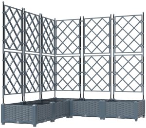 vidaXL Donice ogrodowe Jasnoszary Plastik 120 x 120 x 125.5 cm 2