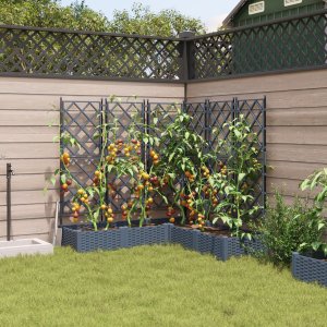 vidaXL Donice ogrodowe Jasnoszary Plastik 120 x 120 x 125.5 cm 3