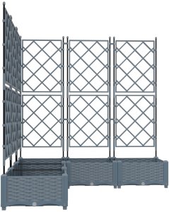 vidaXL Donice ogrodowe Jasnoszary Plastik 120 x 120 x 125.5 cm 4