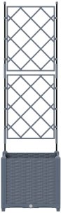 vidaXL Donice ogrodowe Jasnoszary Plastik 40 x 40 x 143 cm Donice 4