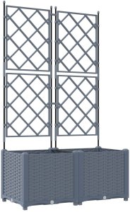 vidaXL Donice ogrodowe Jasnoszary Plastik 80 x 40 x 143 cm 2