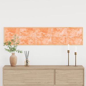 vidaXL Panel Ścienny Pomarańczowy, Biały Plastikowy Średni Panel Ścienny 1