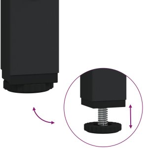 vidaXL Stół Konsolowy Drewno z odzysku Metal, Drewno Średni Trwały 6