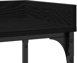 vidaXL Stolik konsolowy Czarny dąb Drewno inżynieryjne i metal Standardowy 5