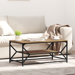 vidaXL Stolik Kawowy Lite drewno dębowe 90 x 50 x 40 cm Stolik Kawowy 1