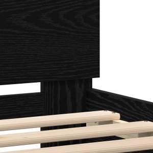 vidaXL Rama łóżka Czarna dębowa Płyta wiórowa 90 x 200 cm Prosta 8
