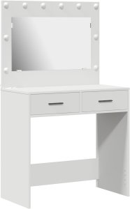 vidaXL Toaletka do makijażu Biała Drewno inżynieryjne 78,5 x 41 x 135 cm 2